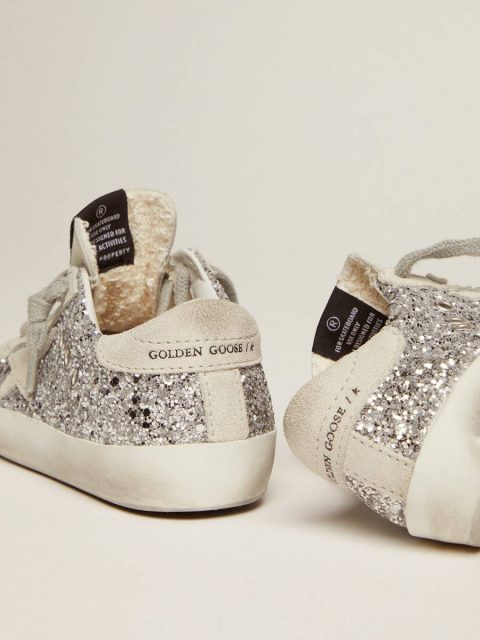 Girls (4-10 Years) Kids Super-Star Young With Silver Glitter Golden Goose - Image 2