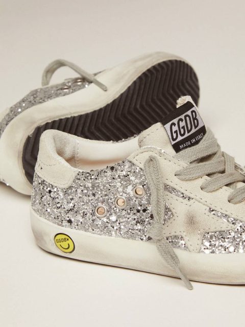 Girls (4-10 Years) Kids Super-Star Young With Silver Glitter Golden Goose - Image 3