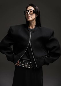 Glane Padded Wool Bomber Jacket - Black The Frankie Shop Women Outerwear Black - Image 2