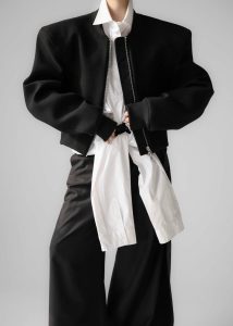Glane Padded Wool Bomber Jacket - Black The Frankie Shop Women Outerwear Black