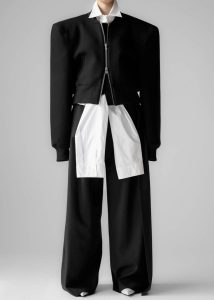 Glane Padded Wool Bomber Jacket - Black The Frankie Shop Women Outerwear Black - Image 5