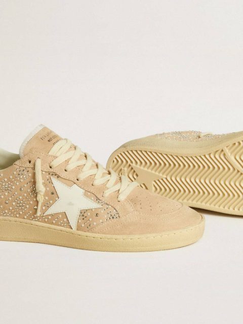 Golden Goose Ball Star In Suede And Swarovski Crystals With Leather Star And Metallic Heel Tab Women Ball Star - Image 3