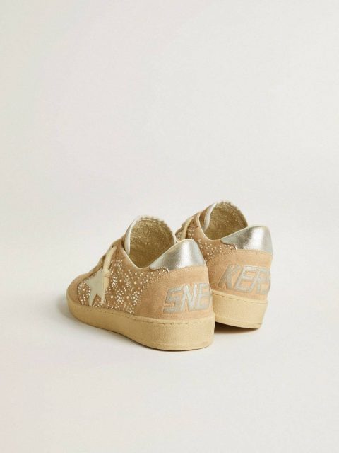 Golden Goose Ball Star In Suede And Swarovski Crystals With Leather Star And Metallic Heel Tab Women Ball Star - Image 4