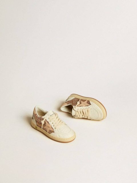 Golden Goose Ball Star Junior In Glitter And Nappa With Leather Star And Heel Tab Little Girls (1-3 Years) Kids - Image 2
