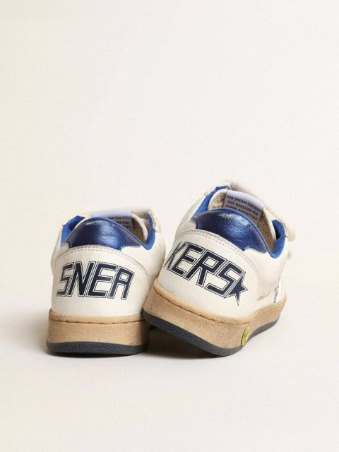 Golden Goose Ball Star Junior With Blue Metallic Leather Star And Heel Tab Kids Little Boys (1-3 Years) - Image 5