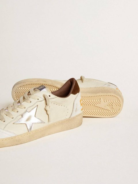 Golden Goose Ball Star Ltd In Nappa With Metallic Leather Star And Suede Heel Tab Men Ball Star - Image 4