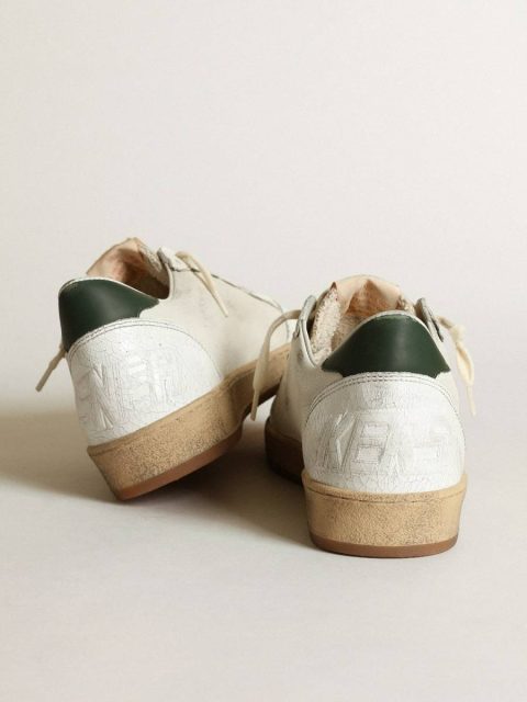 Golden Goose Ball Star Men Men's Ball Star In White Nappa With Dove Gray Suede Star - Image 5