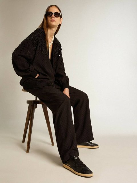 Golden Goose Ball Star Women’s Ball Star In Black Nappa With Black Glitter Star And Suede Heel Tab Women - Image 3