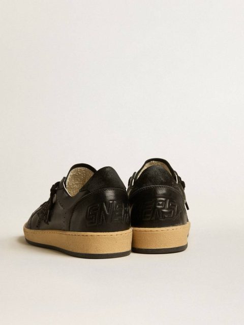 Golden Goose Ball Star Women’s Ball Star In Black Nappa With Black Glitter Star And Suede Heel Tab Women - Image 5