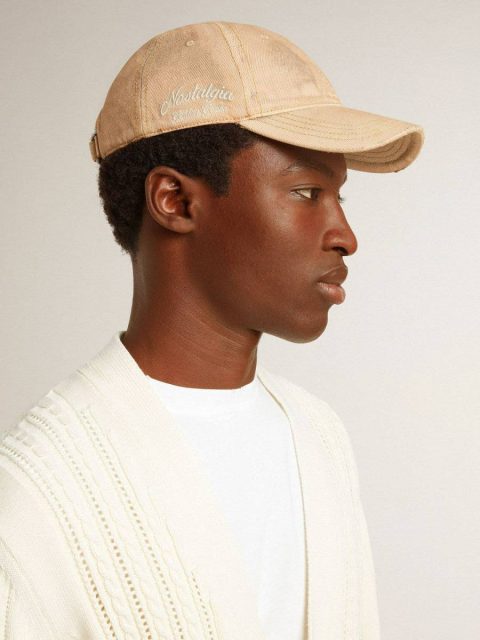 Golden Goose Beige Baseball Cap With A Lived-In Finish Hats Beige Women - Image 4