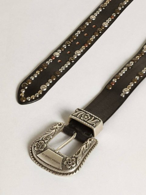 Golden Goose Belts Black Women's Belt In Black Leather With Studs Women - Image 2