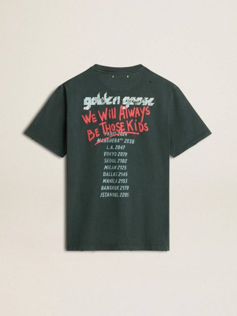 Golden Goose Black T-Shirt With Multicolor Print Black T-Shirts & Tops Women - Image 2
