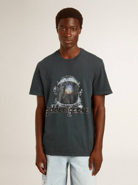Golden Goose Black T-Shirt With Multicolor Print Black T-Shirts & Tops Women - Image 3