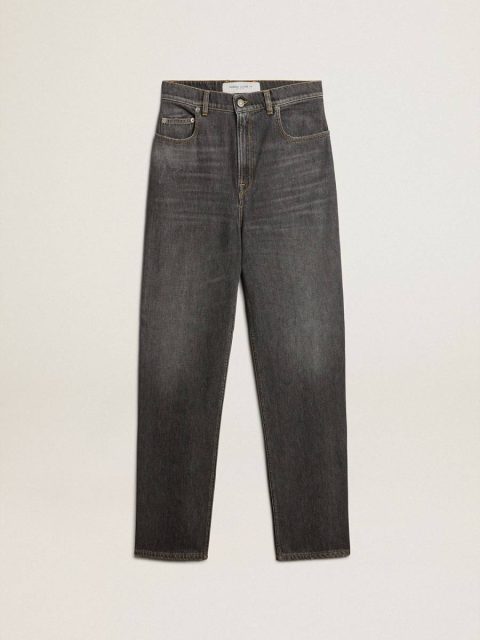 Golden Goose Black Women Jeans & Pants Women’s Black Jeans With Printed Pocket