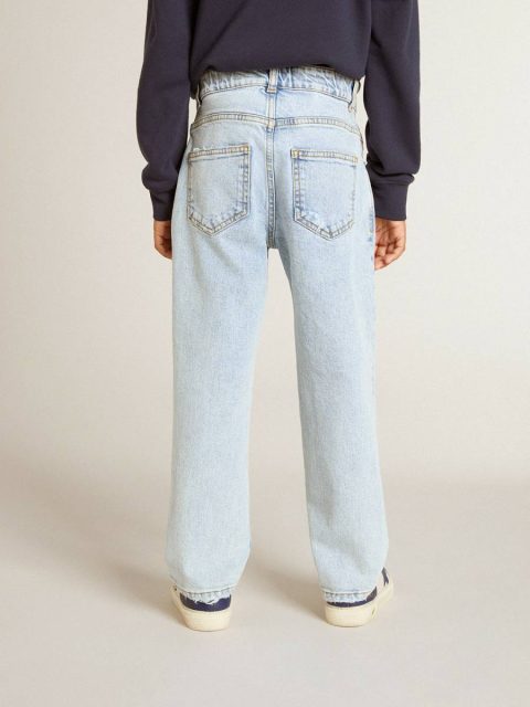 Golden Goose Bottomwear Selection (4-12 Years) Boys' Light Denim Jeans Kids Light Denim - Image 4