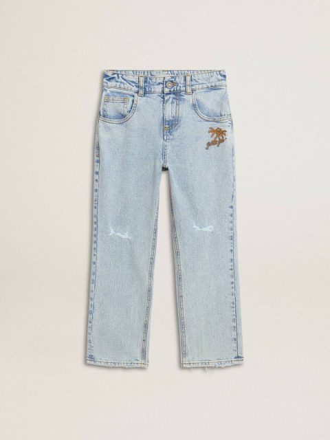 Golden Goose Bottomwear Selection (4-12 Years) Boys' Light Denim Jeans Kids Light Denim