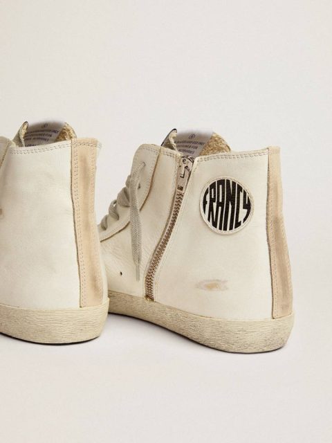 Golden Goose Francy Men Men's Francy In Leather With Silver Suede Star - Image 5
