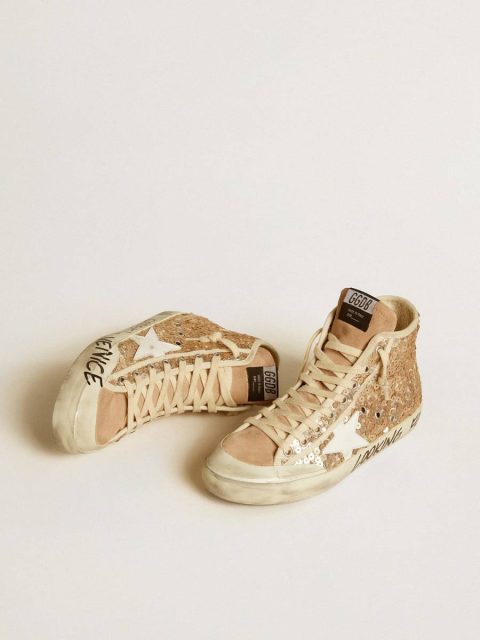 Golden Goose Francy Penstar In Sequins With Leather Star And Suede Inserts Women Francy - Image 2