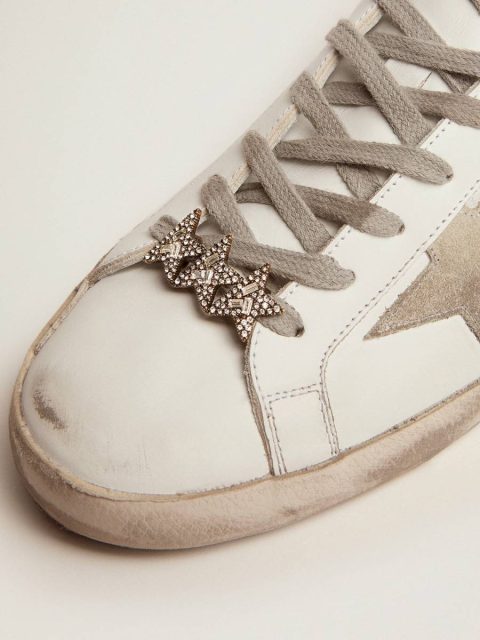 Golden Goose Jewelry Women Antique Gold Lace Accessory With Three Antique Gold Color Stars With Crystals - Image 2