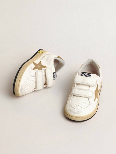 Golden Goose Kids Ball Star Young With Gold Metallic Leather Star And Heel Tab Boys (4-10 Years) - Image 2