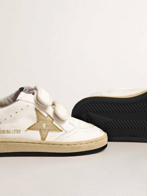 Golden Goose Kids Ball Star Young With Gold Metallic Leather Star And Heel Tab Boys (4-10 Years) - Image 4