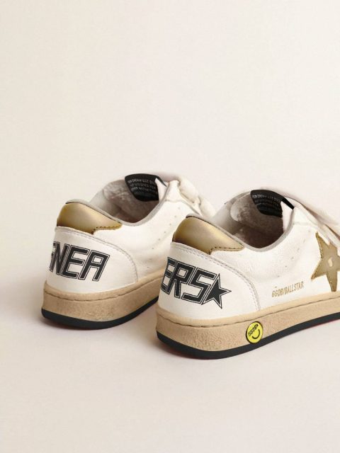 Golden Goose Kids Ball Star Young With Gold Metallic Leather Star And Heel Tab Boys (4-10 Years) - Image 5