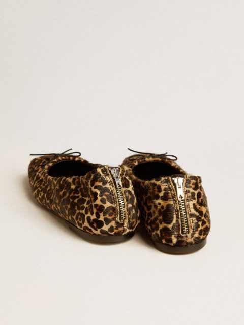 Golden Goose Loafers & Ballerinas Women Amy Ballet Flats In Beige Leopard-Print Pony Skin - Image 5