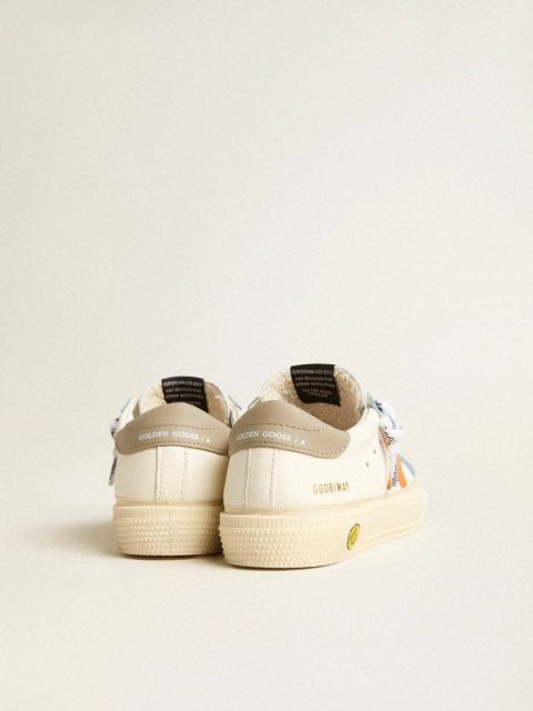 Golden Goose May Teen In Nappa With Orange Leather Star And Blue Suede Inserts Boys (4-10 Years) Kids - Image 4