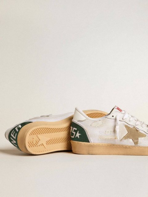 Golden Goose Men Ball Star Ball Star Ltd In White Crackle Leather And Mesh With Suede Star - Image 3