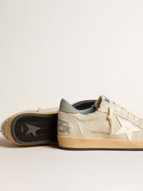 Golden Goose Men Ball Star Men's Ball Star Ltd In Gray Canvas With Leather Star And Nubuck Heel Tab - Image 3
