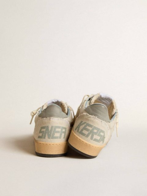 Golden Goose Men Ball Star Men's Ball Star Ltd In Gray Canvas With Leather Star And Nubuck Heel Tab - Image 4