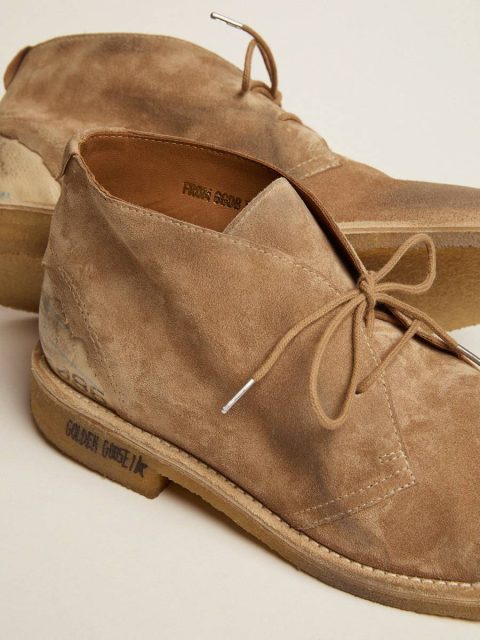 Golden Goose Men Boots Noel Ankle Boots In Caramel-Colored Suede - Image 3