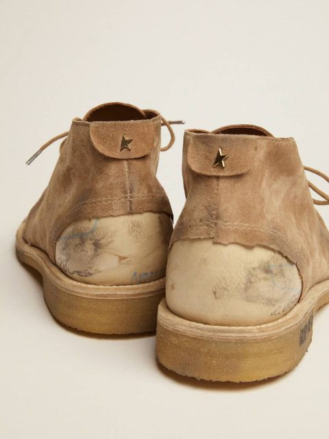 Golden Goose Men Boots Noel Ankle Boots In Caramel-Colored Suede - Image 4