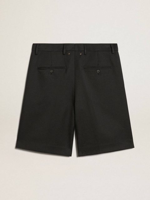 Golden Goose Men Jeans & Pants Dark Blue Men's Bermuda Shorts In Dark Blue Wool - Image 2