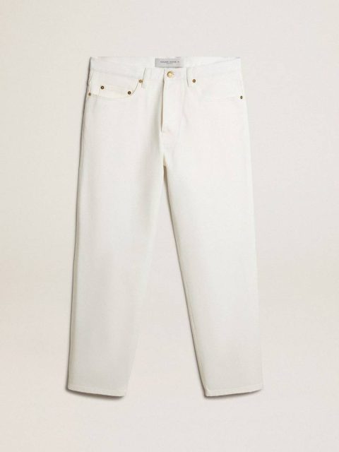 Golden Goose Men Lived-In White Jeans & Pants Men's White Denim Pants
