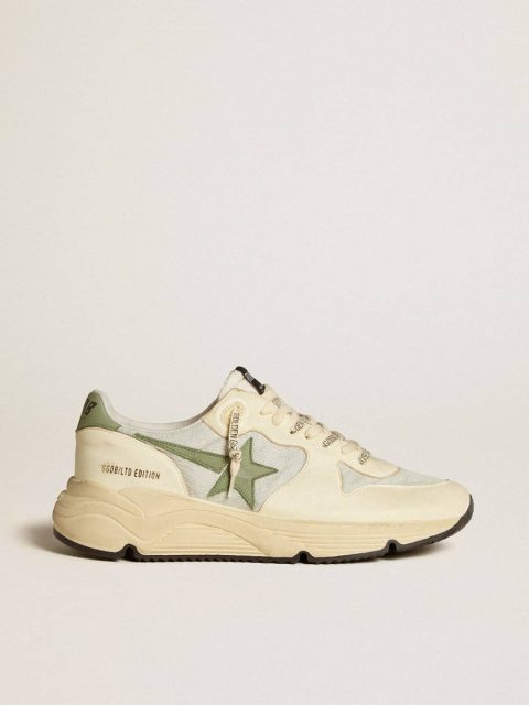 Golden Goose Men Men’s Running Sole Ltd In Nylon And Nappa With Nubuck Star And Heel Tab Running Sole