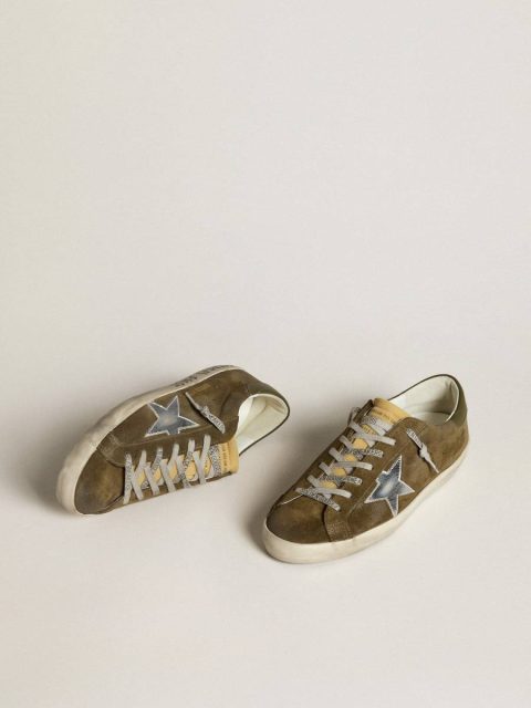 Golden Goose Men Men's Super-Star Ltd In Suede With Metallic Leather Star And Leather Heel Tab Super-Star - Image 2