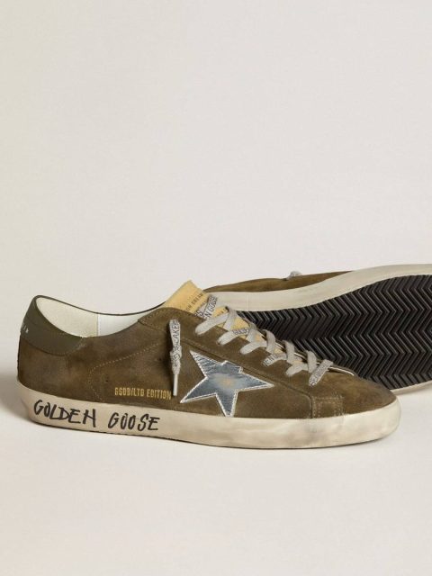 Golden Goose Men Men's Super-Star Ltd In Suede With Metallic Leather Star And Leather Heel Tab Super-Star - Image 4