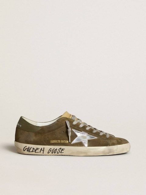Golden Goose Men Men's Super-Star Ltd In Suede With Metallic Leather Star And Leather Heel Tab Super-Star