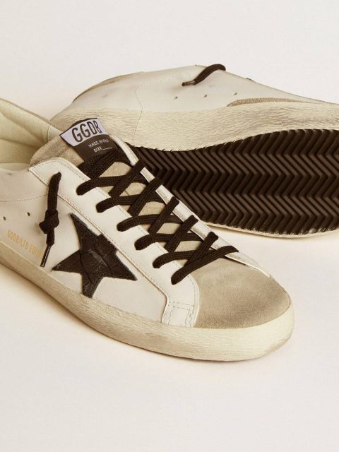 Golden Goose Men Super-Star Men's Super-Star Ltd With Black Croc-Print Leather Star And Suede Inserts - Image 3