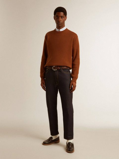 Golden Goose Men’s Dark Blue Jeans In One-Wash Denim Jeans & Pants Dark Blue Men - Image 4
