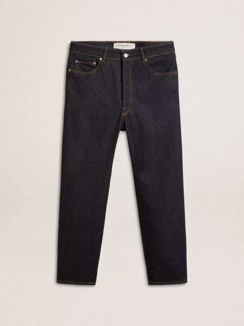 Golden Goose Men’s Dark Blue Jeans In One-Wash Denim Jeans & Pants Dark Blue Men