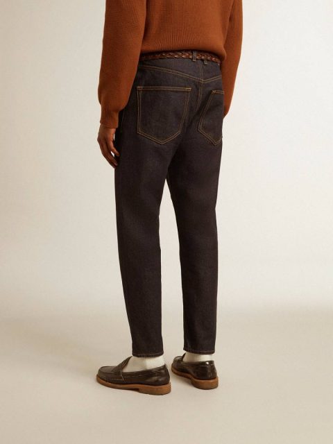 Golden Goose Men’s Dark Blue Jeans In One-Wash Denim Jeans & Pants Dark Blue Men - Image 5