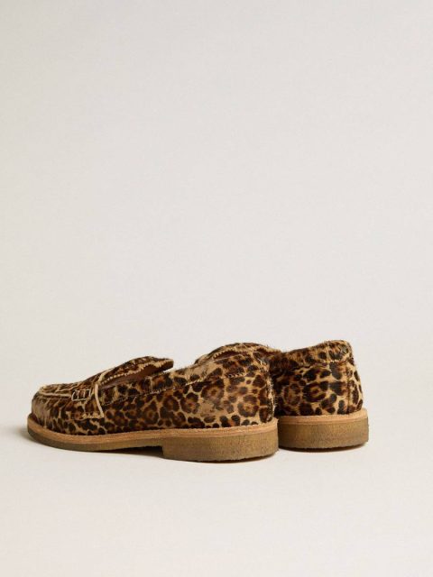 Golden Goose Men's Jerry Loafers In Leopard-Print Pony Skin Boots Men - Image 4