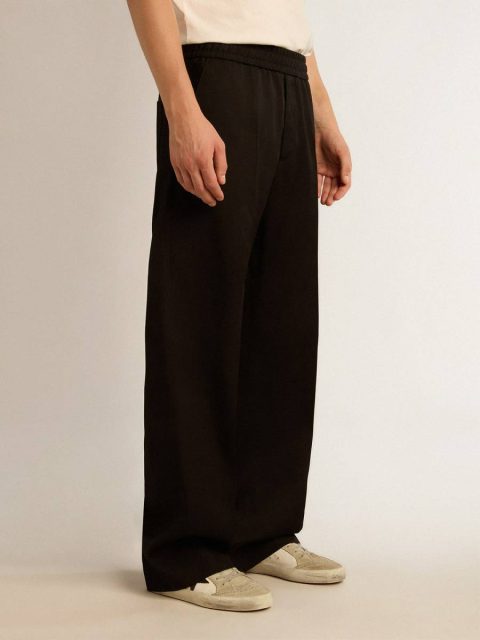 Golden Goose Men’s Joggers In Black Wool Men Black Jeans & Pants - Image 2