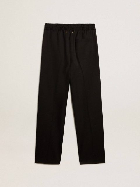 Golden Goose Men’s Joggers In Black Wool Men Black Jeans & Pants - Image 5