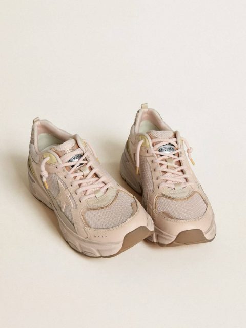 Golden Goose Men’s Lightstar With Pink Leather And Mesh Upper And Pink Star Lightstar Men - Image 2