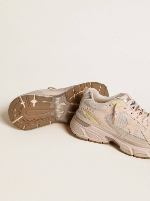 Golden Goose Men’s Lightstar With Pink Leather And Mesh Upper And Pink Star Lightstar Men - Image 3
