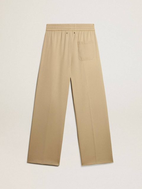 Golden Goose Men’s Sand-Colored Joggers With Pocket On The Back Men Sand Jeans & Pants - Image 5