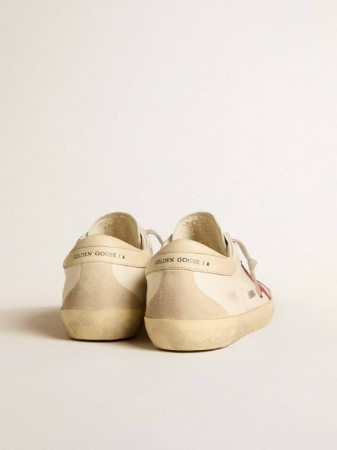 Golden Goose Men's Super-Star In Nappa With Red Star And Cream Leather Heel Tab Men Super-Star - Image 5